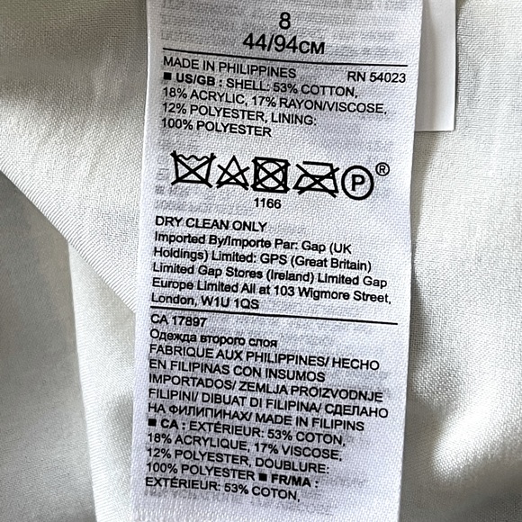 Banana Republic Stripe Tweed Pencil Skirt in Blue and Cream (size 8) - Picture 2 of 8